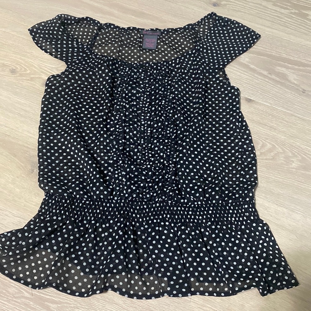 2 for $20 Peplum sheer polka dot tank